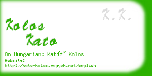 kolos kato business card
